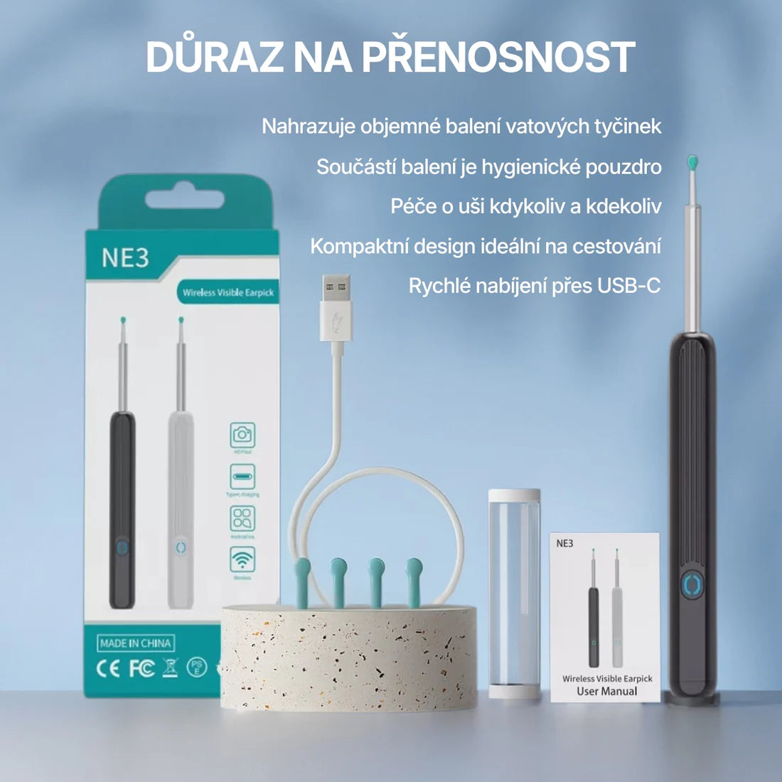 Waxly™ - Čistič uší s kamerou